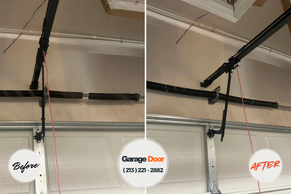 Before and after: garage door repair Santa Ana Pueblo, NM